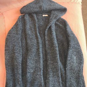 Charcoal Grey Hooded Cardigan